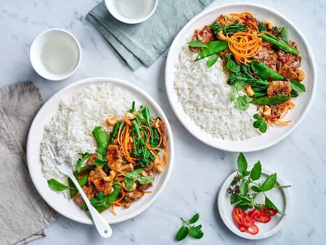 Low GI Lemongrass pork and vegetable stir fry with Doongara Rice Lifestyle 1.jpg